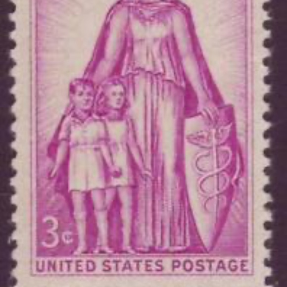 #1087 MARCH OF DIMES 3 CENTS SET OF 3  VF NEVER HINGED! - Picture 2 of 4